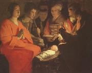 Georges de La Tour The Adoration of the Shepherds (mk05) oil